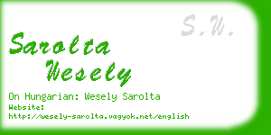 sarolta wesely business card